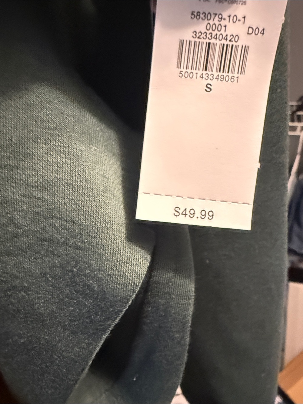 Old Navy Olive Green Women's Half-Zip Funnel Neck Sweatshirt - Picture 6 of 8
